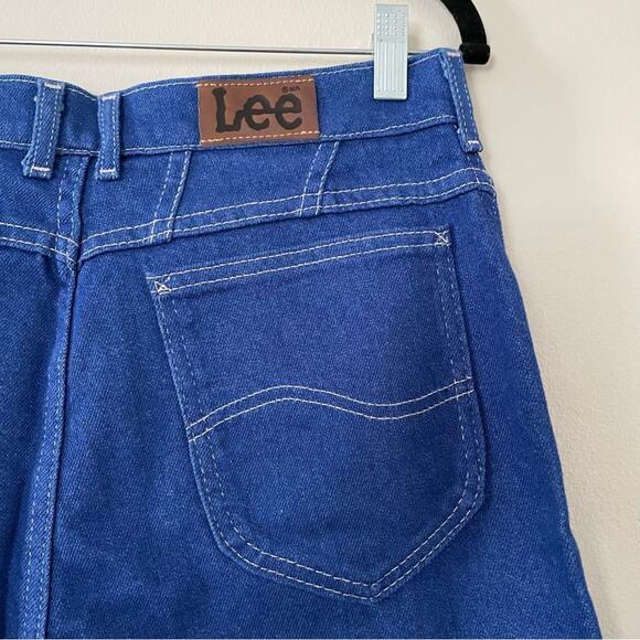 Vintage 80s Deadstock Lee Relaxed Riders High Waist Jeans Pepper Stretch Blue - Picture 4 of 9